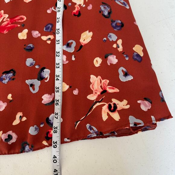 Hutch Declan Floral Midi Dress‎ Women’s Size 2 Brown Sleeveless Square Neckline - Picture 13 of 14